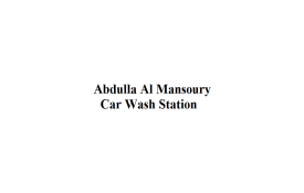 Abdulla Al Mansoury Car Wash Station