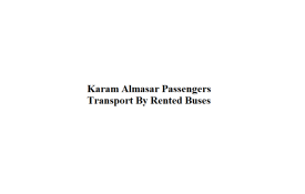 Karam Almasar Passengers Transport By Rented Buses